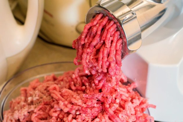 grinding raw meat
